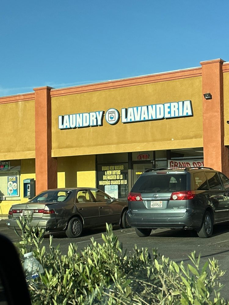 Exterior of Laundry Lavanderia storefront at 1825 Mitchell Rd, Ceres, CA